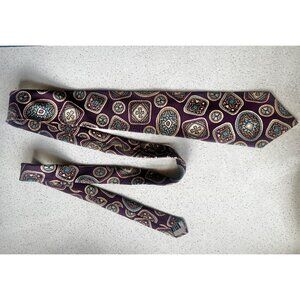 Christian Dior Monsieur Italian Silk Necktie Made In USA with Geometric Y2K